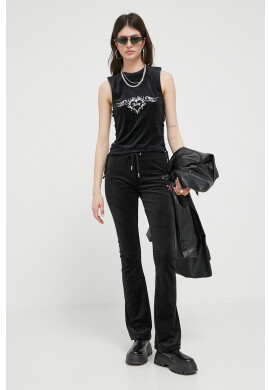 Juicy Couture Топ Alexis дамски в черно - Pepit.bg