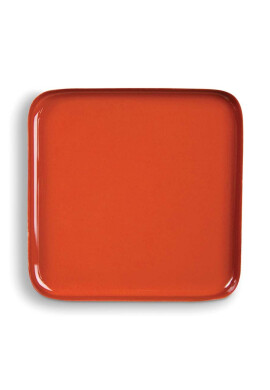 &k amsterdam Декоративна чиния Square Red - Pepit.bg