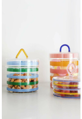&k amsterdam Кутия с капак Jar Stripy - Pepit.bg