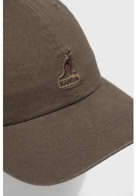 Kangol Памучна шапка в зелено с апликация - Pepit.bg