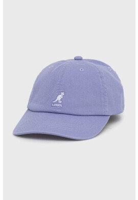 Kangol Памучна шапка в лилаво с изчистен дизайн - Pepit.bg