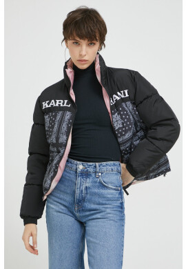 Karl Kani Яке с две лица Retro Reversible Puffer Jacket със зимна изолация с уголемена кройка - Pepit.bg