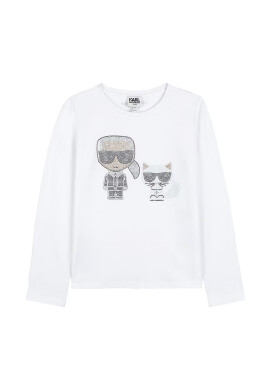 Karl Lagerfeld Детска блуза с дълги ръкави - Pepit.bg