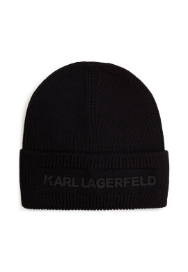Karl Lagerfeld Детска памучна шапка в черно - Pepit.bg