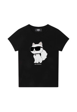 Karl Lagerfeld Детска тениска в черно - Pepit.bg