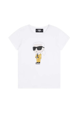 Karl Lagerfeld Детска тениска в бяло - Pepit.bg