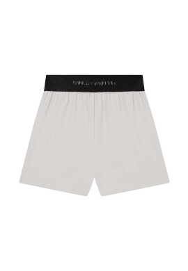 Karl Lagerfeld Детски къси панталони в бежово с изчистен дизайн - Pepit.bg