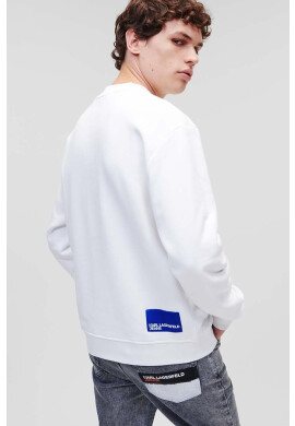 Karl Lagerfeld Jeans Суичър в бяло с принт - Pepit.bg