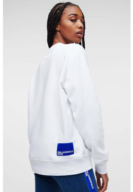 Karl Lagerfeld Jeans Суичър в бяло с принт - Pepit.bg