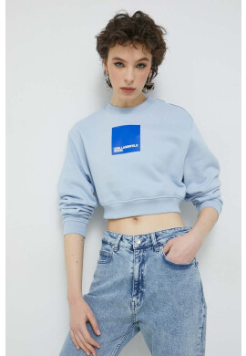 Karl Lagerfeld Jeans Суичър в синьо с принт - Pepit.bg
