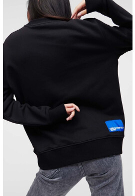 Karl Lagerfeld Jeans Суичър в черно с принт - Pepit.bg