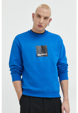 Karl Lagerfeld Jeans Суичър в синьо с принт - Pepit.bg