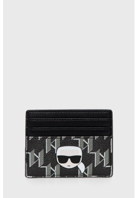 Karl Lagerfeld Калъф за карти дамски в черно - Pepit.bg