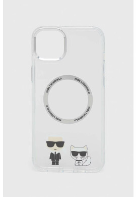 Karl Lagerfeld Кейс за телефон iPhone 14 Plus 67" в сребристо - Pepit.bg