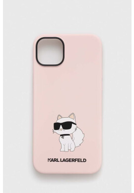 Karl Lagerfeld Кейс за телефон iPhone 14 Plus 67" в розово - Pepit.bg