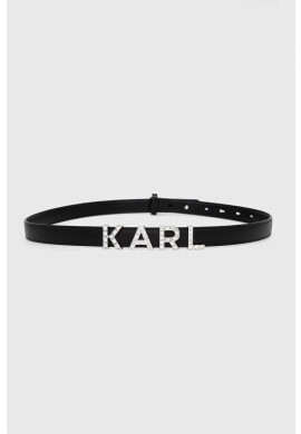 Karl Lagerfeld Кожен колан мъжки в черно - Pepit.bg