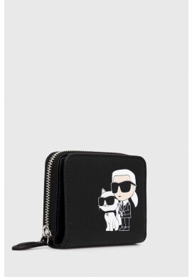Karl Lagerfeld Кожен портфейл дамски в черно - Pepit.bg