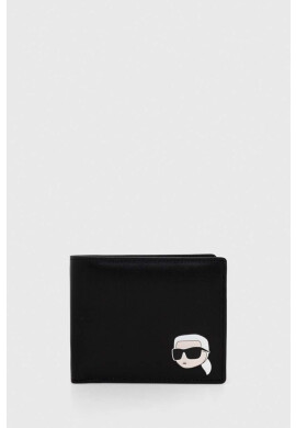 Karl Lagerfeld Кожен портфейл мъжки в черно - Pepit.bg