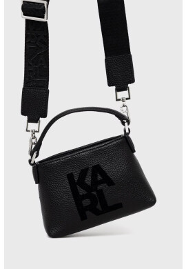 Karl Lagerfeld Кожена чанта в черно - Pepit.bg