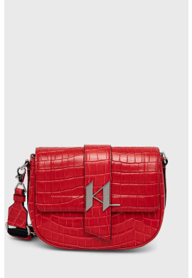 Karl Lagerfeld Кожена чанта в червено - Pepit.bg
