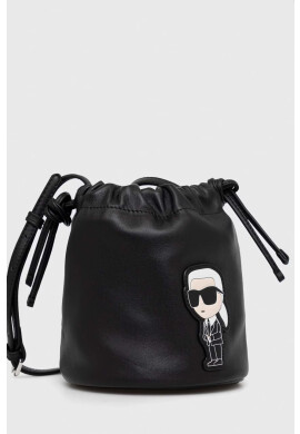 Karl Lagerfeld Кожена чанта в черно - Pepit.bg