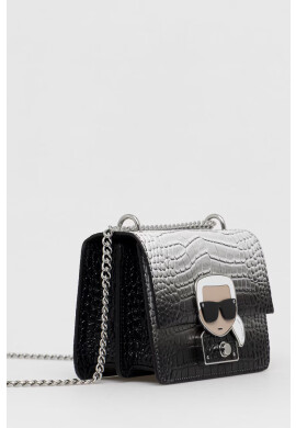 Karl Lagerfeld Кожена чанта в черно - Pepit.bg