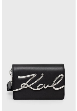 Karl Lagerfeld Кожена чанта в черно - Pepit.bg