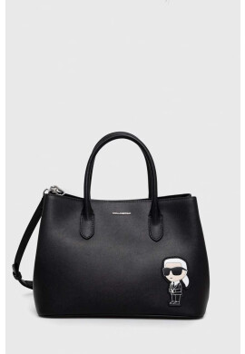 Karl Lagerfeld Кожена чанта в черно - Pepit.bg