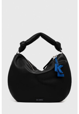 Karl Lagerfeld Кожена чанта в черно - Pepit.bg