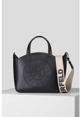 Karl Lagerfeld Кожена чанта в черно - Pepit.bg