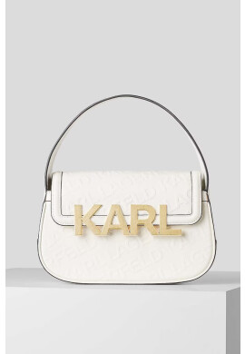 Karl Lagerfeld Кожена чанта в бяло - Pepit.bg