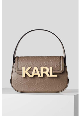 Karl Lagerfeld Кожена чанта в лилаво - Pepit.bg