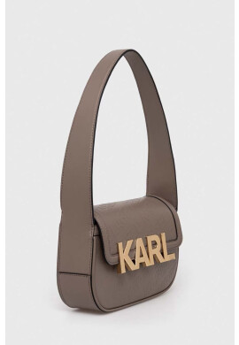 Karl Lagerfeld Кожена чанта в лилаво - Pepit.bg