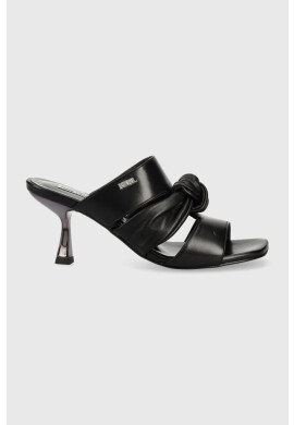 Karl Lagerfeld Кожени чехли PANACHE в черно с ток стилето KL30126 - Pepit.bg