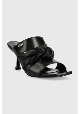 Karl Lagerfeld Кожени чехли PANACHE в черно с ток стилето KL30126 - Pepit.bg