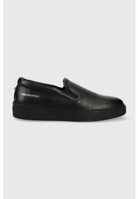 Karl Lagerfeld Кожени кецове FLINT в черно KL53310 - Pepit.bg