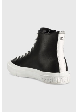 Karl Lagerfeld Кожени кецове Kampus Iii в черно - Pepit.bg