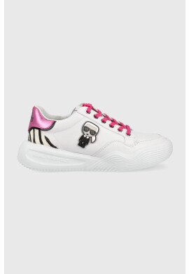 Karl Lagerfeld Кожени маратонки Kapri Run в черно - Pepit.bg
