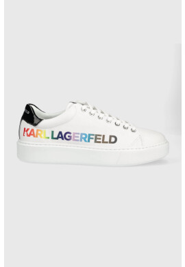 Karl Lagerfeld Кожени маратонки Maxi Kup в бяло - Pepit.bg