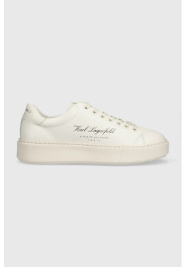 Karl Lagerfeld Кожени маратонки MAXI KUP в бежово KL52217 - Pepit.bg