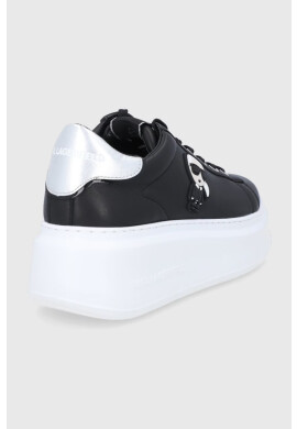 Karl Lagerfeld Кожени обувки в черно с платформа - Pepit.bg