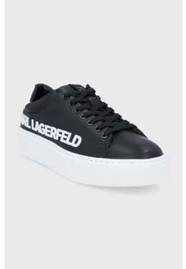 Karl Lagerfeld Кожени обувки Maxi Kup в черно - Pepit.bg