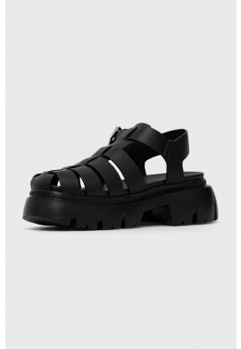 Karl Lagerfeld Кожени сандали SUN TREKKA в черно с платформа KL83525 - Pepit.bg
