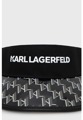 Karl Lagerfeld Козирка в черно с десен - Pepit.bg