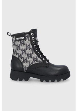 Karl Lagerfeld Кубинки Terra Firma дамски в черно с платформа - Pepit.bg