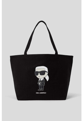 Karl Lagerfeld Памучна чанта в черно - Pepit.bg
