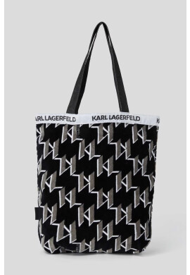 Karl Lagerfeld Памучна кърпа в черно - Pepit.bg