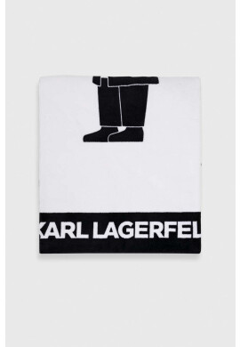Karl Lagerfeld Памучна кърпа в бяло - Pepit.bg