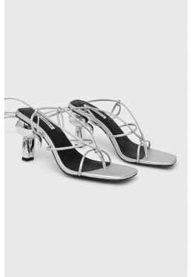 Karl Lagerfeld Сандали IKON HEEL в сребристо KL39025 - Pepit.bg