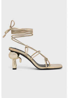Karl Lagerfeld Сандали IKON HEEL в златисто KL39025 - Pepit.bg